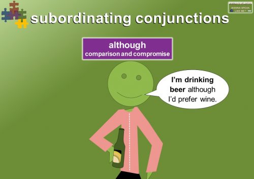 subordinating conjunctions - comparison and compromise - although