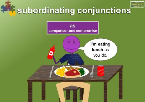 subordinating conjunctions - comparison and compromise - as