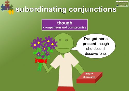 subordinating conjunctions - comparison and compromise - though