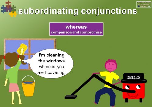 subordinating conjunctions - comparison and compromise - whereas