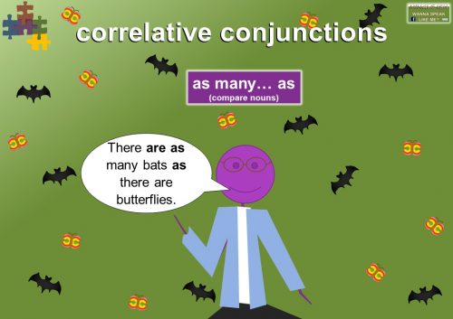 correlative conjunctions - as many...as