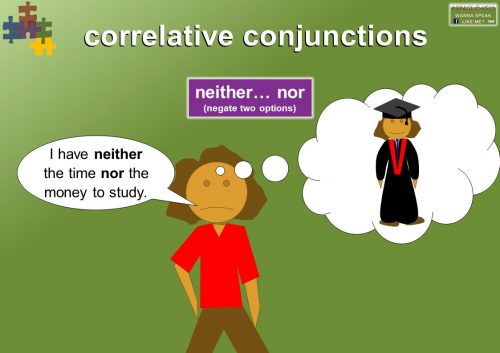 correlative conjunctions - neither...nor