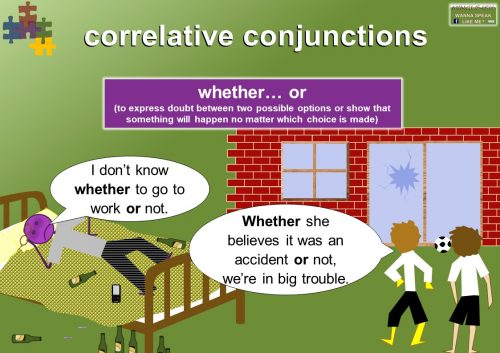 correlative conjunctions - whether...or