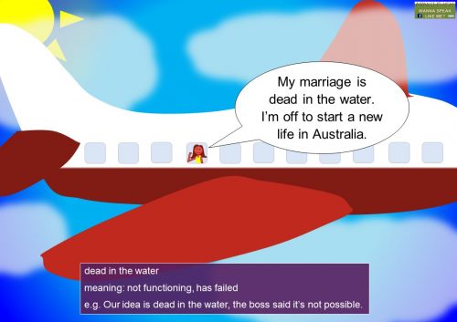 death idioms - dead in the water