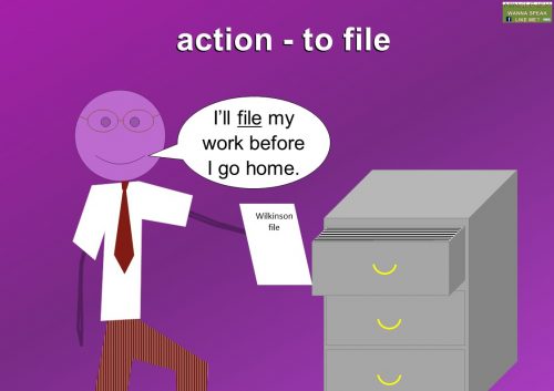 action verbs - file