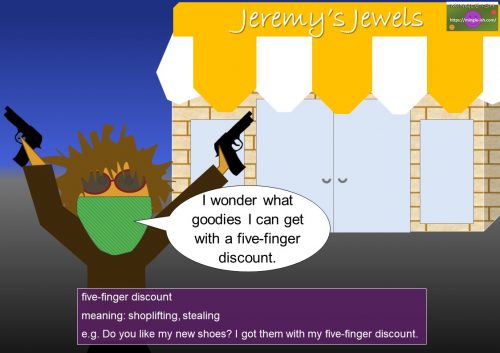 number idioms - five-finger discount