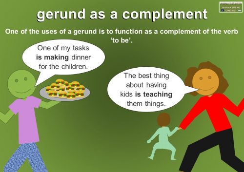 the gerund as a complement