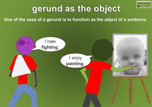 the gerund as the object