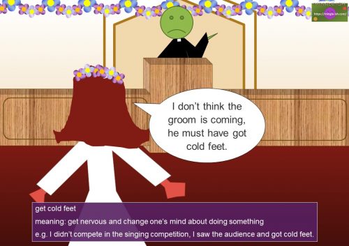 marriage idioms - get cold feet