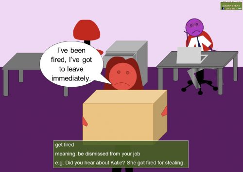 business idioms in English - get fired