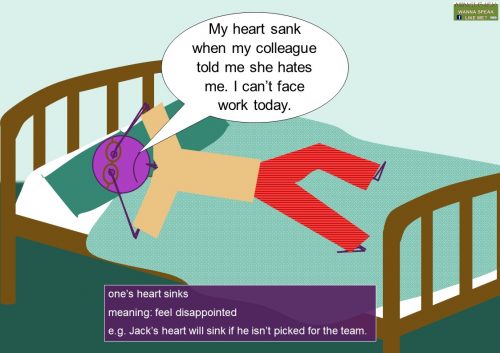 heart idioms - heart sinks