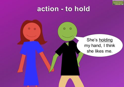 action verbs - hold