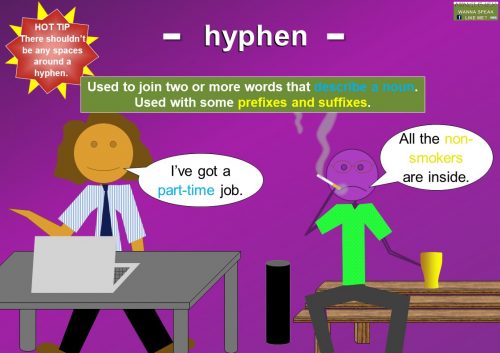 punctuation marks - hyphen