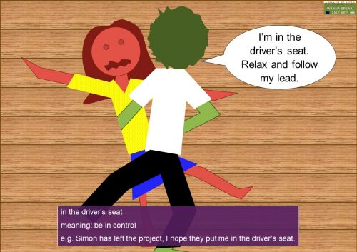 chair idioms - in the driver’s seat
