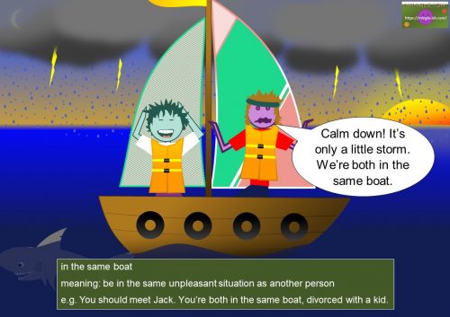 prepositional phrases - IN - in the same boat