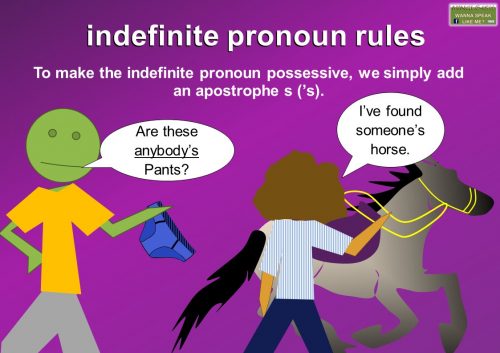 indefinite pronoun rules