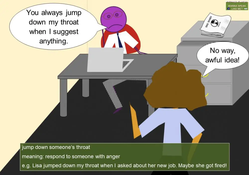 THROAT idioms (body idioms) Mingleish