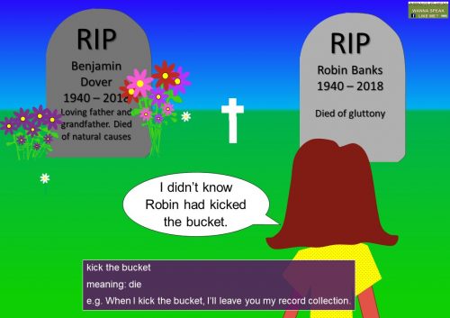 death idioms - kick the bucket