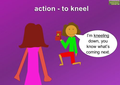 action verbs - kneel