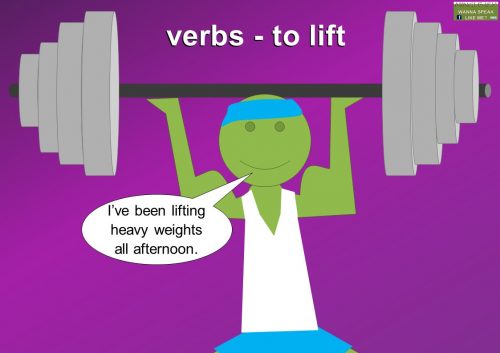 verb examples - lift