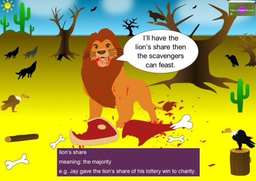 lion idioms and sayings - lion's share