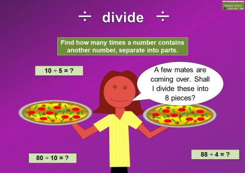 maths symbols - divide