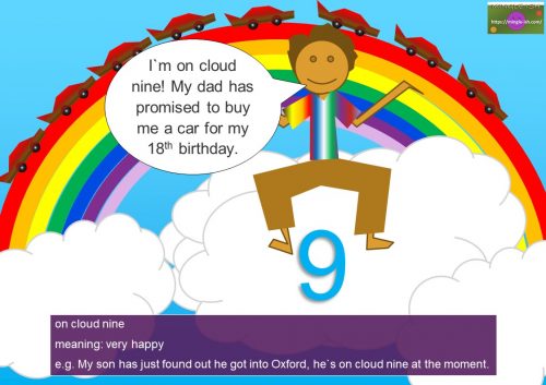 number idioms - on cloud nine
