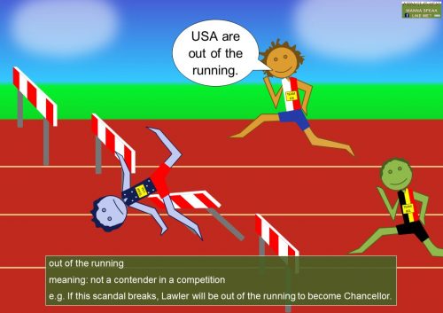 track and field idioms - out of the running