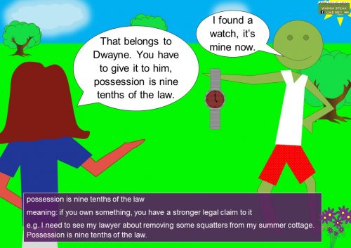 number idioms - possession is nine tenths of the law
