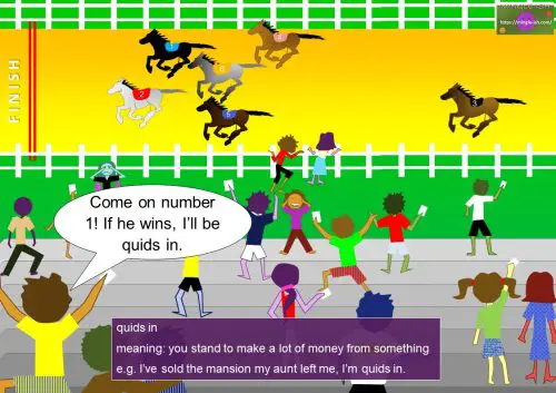 lots of money idioms - quids in