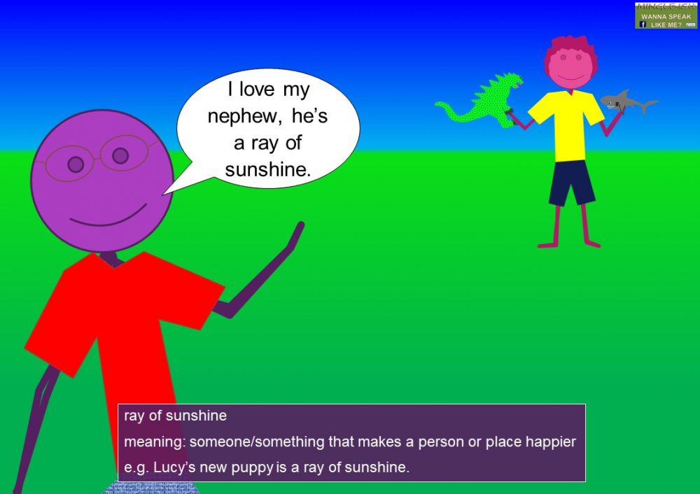 Sun, Moon, Stars & idioms Mingleish