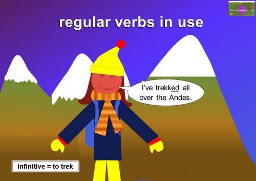 regular verbs in use