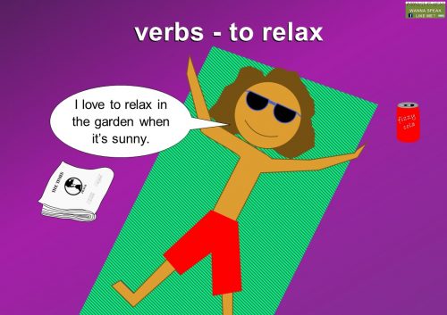 verb examples - relax