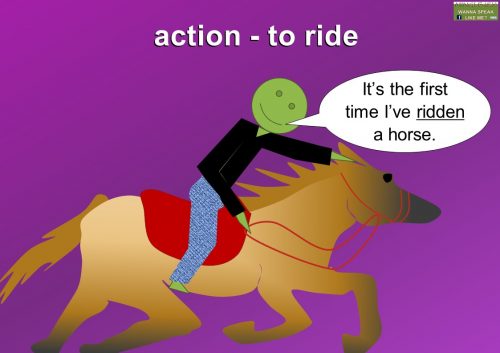 action verbs - ride