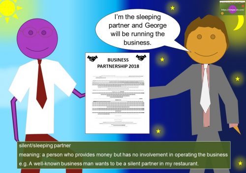 business idioms list - silent/sleeping partner meaning