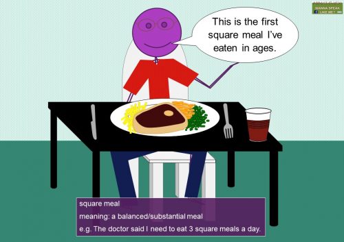 food idioms - square meal