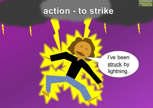 action verbs - strike