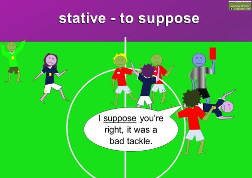 stative (state) verb examples - to suppose