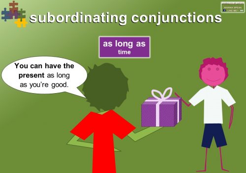 subordinating conjunctions - time - as long as