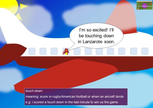 American football idioms - touch down