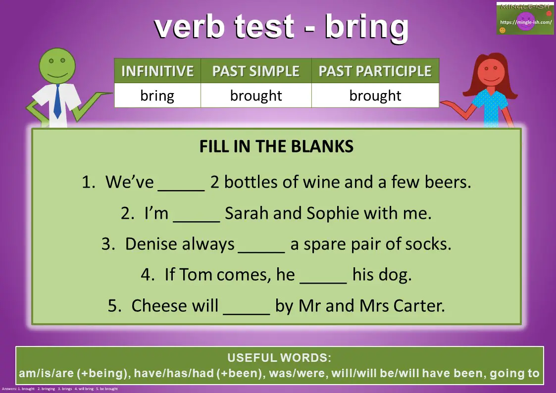 verb test - bring
