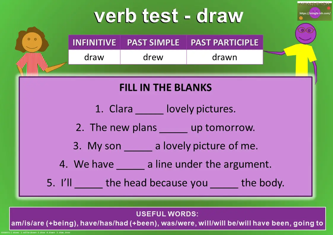 verb test - draw