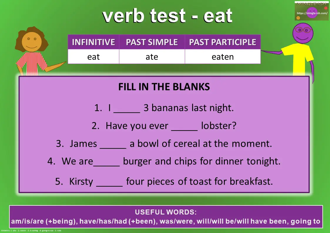 verb test - eat