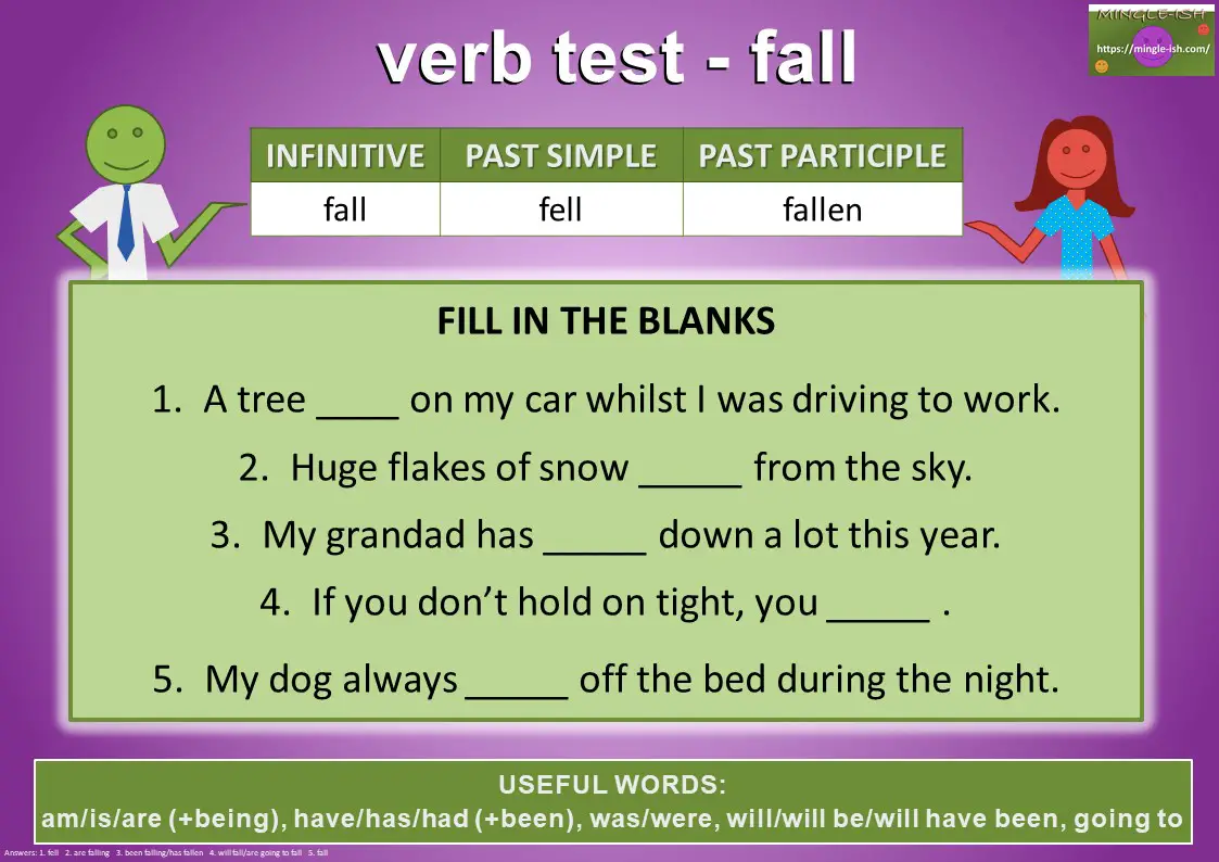 verb test - fall