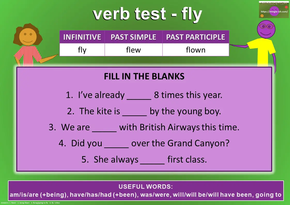 verb test - fly