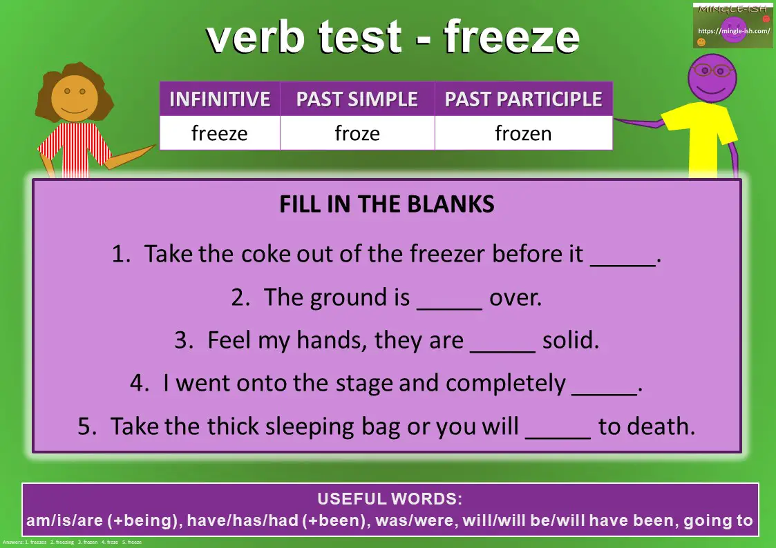 verb test - freeze