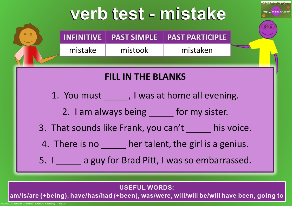 verb test - mistake