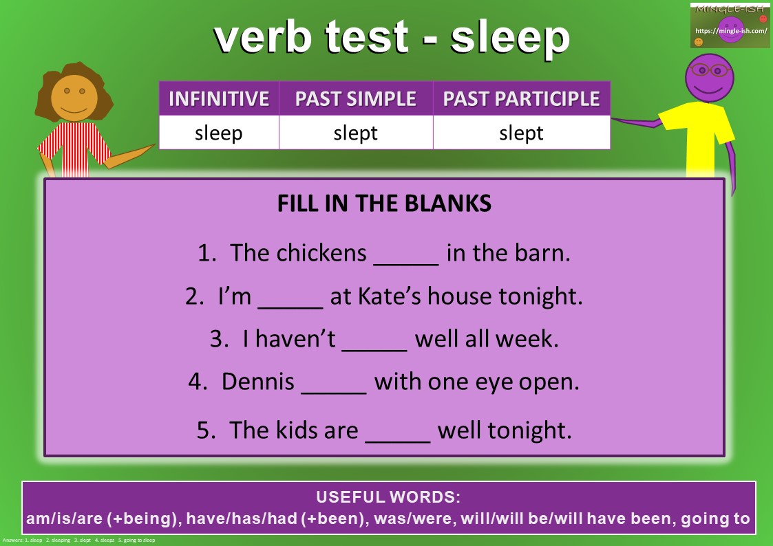 verb test - sleep