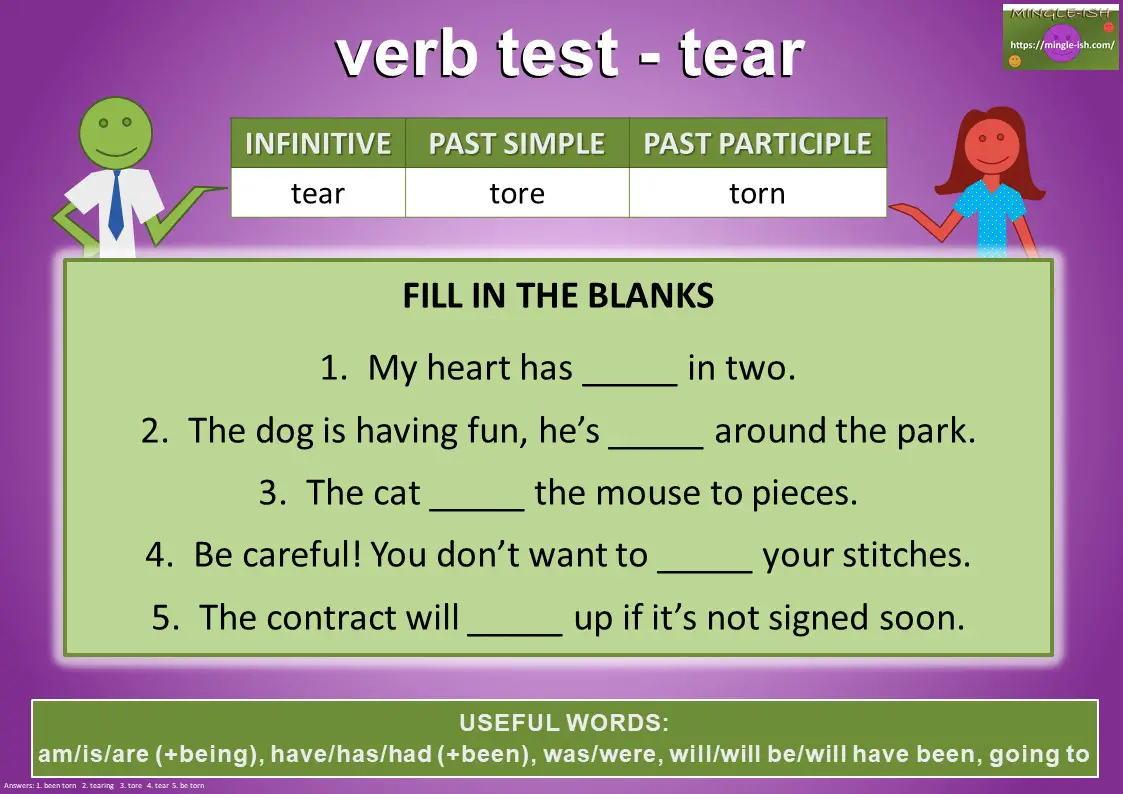 verb test - tear