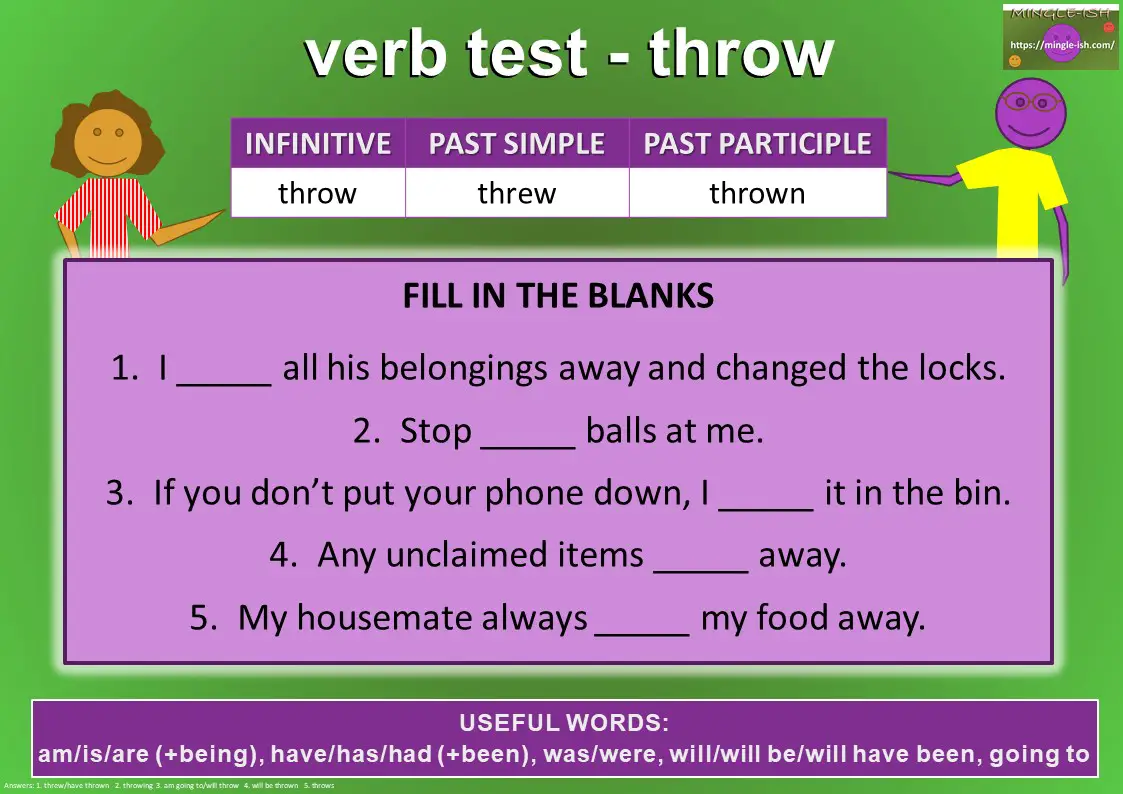 verb test - throw